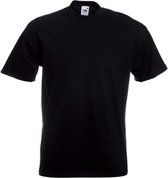 Grote maten basic zwarte t-shirt voor heren - voordelige katoenen shirts 5XL (50/62)