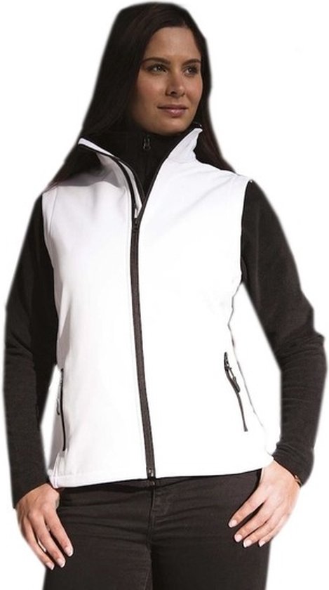 Body Warmer Softshell casual blanc pour femme - Vêtements outdoor randonnée / voile - Gilets sans manches M