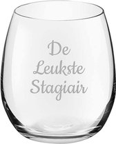 Gegraveerde Drinkglas 39cl De Leukste Stagiair