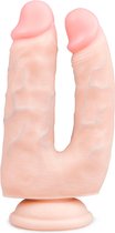 Realistische Dubbele Dildo Met Zuignap - 15 cm - 20x13x8 - Dildo's