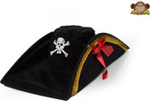 Partychimp Piratenhoed Skull Carnavalskleding Piraten Verkleedkleren - Polyester - Goud/Zwart - One-size