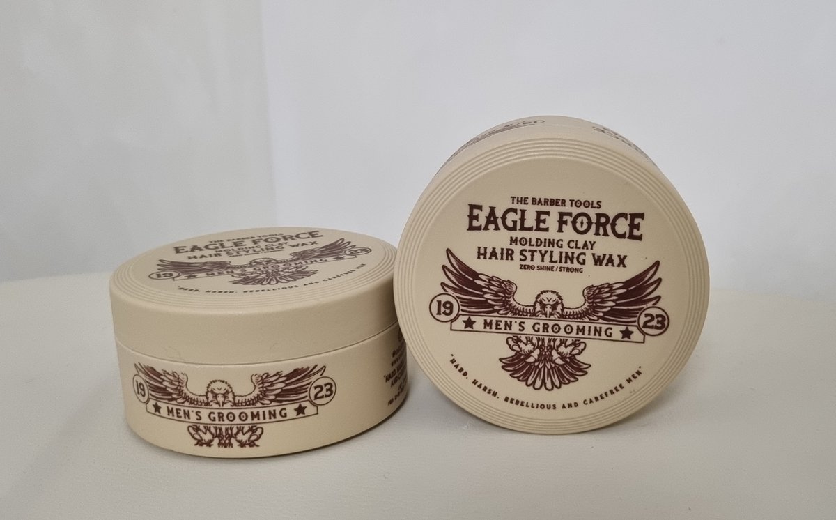 Eagle Force -Hair Styling Wax Zero -Shine Strong - Molding Clay - 2x150ml