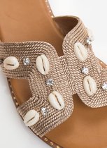 Pia Rossini - Myla Sandalen - maat 37 - Beige - Dames | bol.com