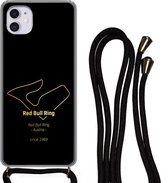 Hoesje met koord Geschikt voor iPhone 12 - Red Bull Ring - Oostenrijk - Circuit - Siliconen - Crossbody - Backcover met Koord - Telefoonhoesje met koord - Hoesje met touw - Cadeau voor man