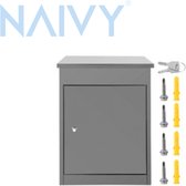 Naivy® Pakketbrievenbus || Verzinkt Staal || Donkergrijs || Weer & Corrosie Tolerantie || Waterdicht || Dropbox || Security Slot & Afsluitbare Deur || Dropbox voor Pakketen en Brie