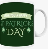 Mijnmokbedrukken® | IRISH YOU A HAPPY ST. PATRICK'S DAY Mok | Mok met tekst | cadeau voor St. Patrick’s Day | Mok met geluk