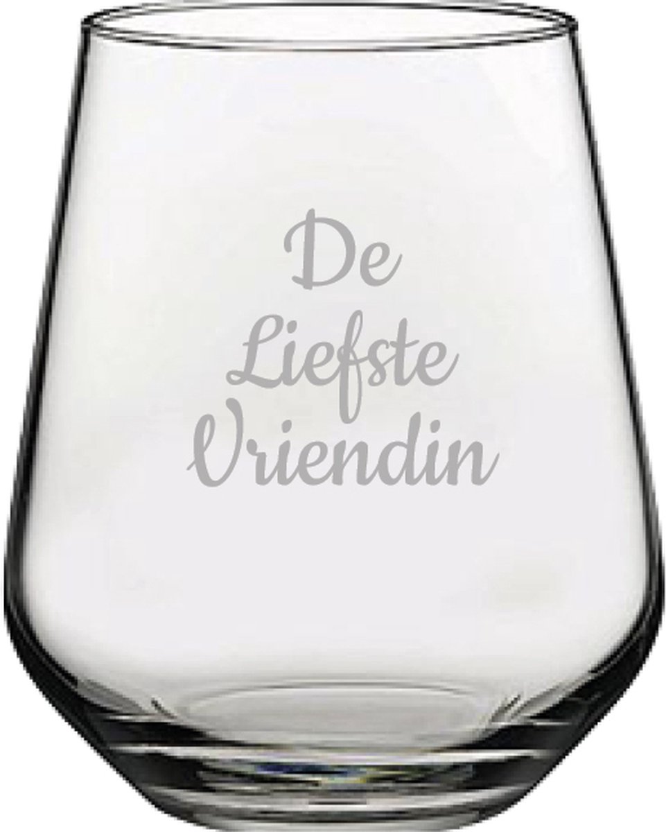 Gegraveerde Drinkglas 42,5cl De Liefste Vriendin