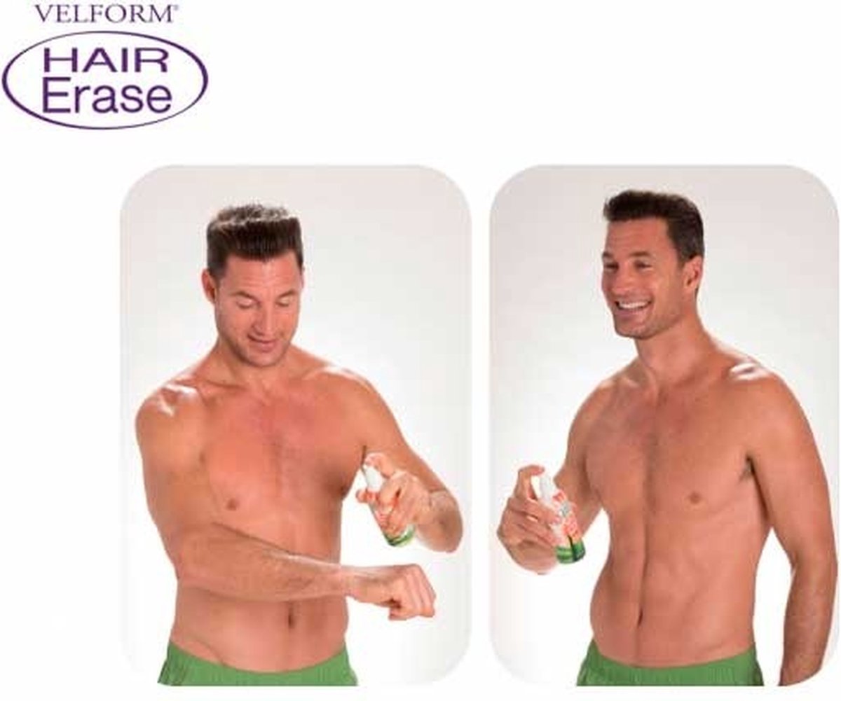 Spray Dépilatoire Velform Hair Erase - 200 Ml - Vaporisez Et Retirez - Neuf