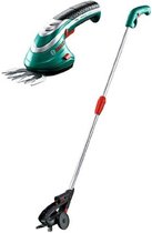 Bosch Lawn and Garden Isio Accu-Grasschaar met Telescoopsteel, (Incl. Accu en Oplader, 3,6 V, 8 cm mesbreedte)