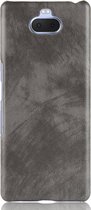 Sony Xperia 10 Hoesje - Mobigear - Excellent Serie - Hard Kunststof Backcover - Grijs - Hoesje Geschikt Voor Sony Xperia 10