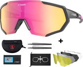 X-Tiger - Sportbril met 5 lenzen – Fietsbril met Myopia Frame – Sport Zonnebril - Wielrenbril