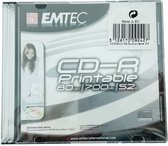 Emtec CD-R 80 min, 52x SLIM imprimable 10-pack