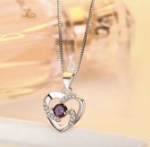 Akyol - hart ketting - voor hem en haar - Valentijn cadeau - zilveren ketting - hartjes ketting - ketting - collier - hart - ketting met een hanger - harten - zilver - accessoires