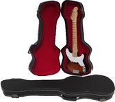 Miniatuur gitaarkoffer voor miniatuur Fender basgitaar modellen van 25 cm
