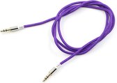 Aux Kabel 3.5mm Jack Kabel - 1 meter - Ideaal voor Voertuigen - Computers - Universele Compatibiliteit - Paars