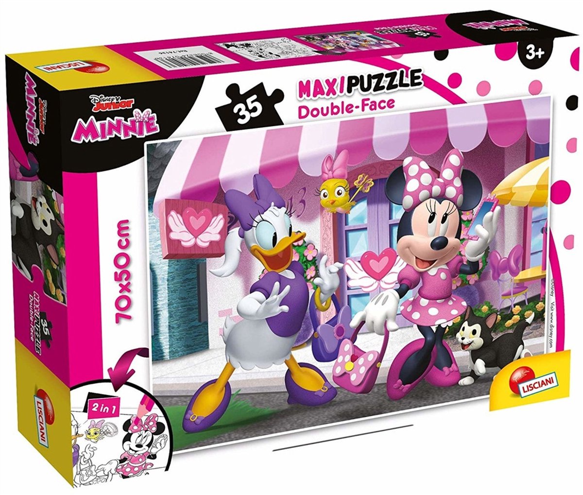Lisciani - Minnie - Double face - Puzzel Maxifloor - 35 stukjes