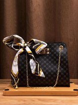 MINI tas zwart met ketting en sjaaltje