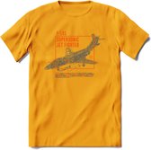 F-101 Vliegtuig T-Shirt | Unisex leger Kleding | Dames - Heren Straaljager shirt | Army F16 | Grappig bouwpakket Cadeau | - Geel - XL