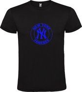 Zwart T-shirt ‘New York Yankees’ Blauw Maat XL