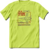 Vliegtuig T-Shirt | Unisex leger Kleding | Dames - Heren Straaljager shirt | Army F16 | Grappig bouwpakket Cadeau | - Groen - XL