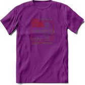 Vliegtuig T-Shirt | Unisex leger Kleding | Dames - Heren Straaljager shirt | Army F16 | Grappig bouwpakket Cadeau | - Paars - XL