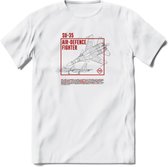 SU-35 Vliegtuig T-Shirt | Unisex leger Kleding | Dames - Heren Straaljager shirt | Army F16 | Grappig bouwpakket Cadeau | - Wit - XL