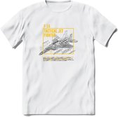 F-15 Vliegtuig T-Shirt | Unisex leger Kleding | Dames - Heren Straaljager shirt | Army F16 | Grappig bouwpakket Cadeau | - Wit - XL