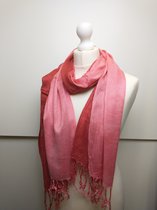Pashmina 2-color dames sjaal rood lichtrood
