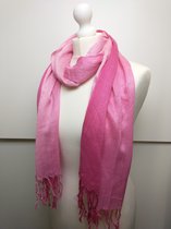Pashmina 2-color dames sjaal lichtroze cerise