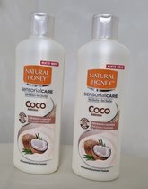 Natural Honey Natuurlijke Honing   Badgel Coco Verslaving douchgel 2x650 ML