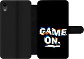 Bookcase Geschikt voor iPhone XR telefoonhoesje - Gaming - Game - Quote - Met vakjes - Wallet case met magneetsluiting
