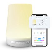 OMNIWARE White Noise Machine met App – Muziekdoosje – Slaaptrainer – 34 Natuurlijke Geluiden – 9 Kleuren Nachtlamp – Wit