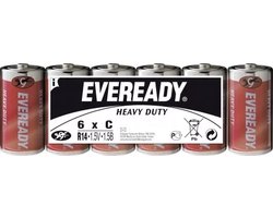 Energizer Eveready zinc C batterijen - folie 6 pack