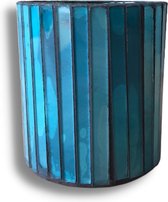 Colmore windlicht votive glas blauw Medium