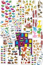 Deluxe Mega Stickerset Jongens | 24 Stickervellen | Enorm veel Stickers in thema Constructie, Voertuigen, Dieren | Kinderstickers, Knutselstickers  | Jongensstickers, Kleutersticke