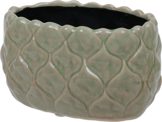 Lucy’s Living Luxe Bloempot FLOWERPOT Groen – ø 17x11x10 cm – hotel chique – binnen ––– accessoires – tuin – decoratie – bloemen – mat – glans –…