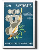 Walljar - Australië Koala's - Muurdecoratie - Canvas schilderij