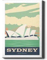 Walljar - Australië Sydney - Muurdecoratie - Canvas schilderij