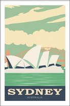 Walljar - Australië Sydney - Muurdecoratie - Poster met lijst