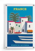 Walljar - French Riviera - Muurdecoratie - Plexiglas schilderij