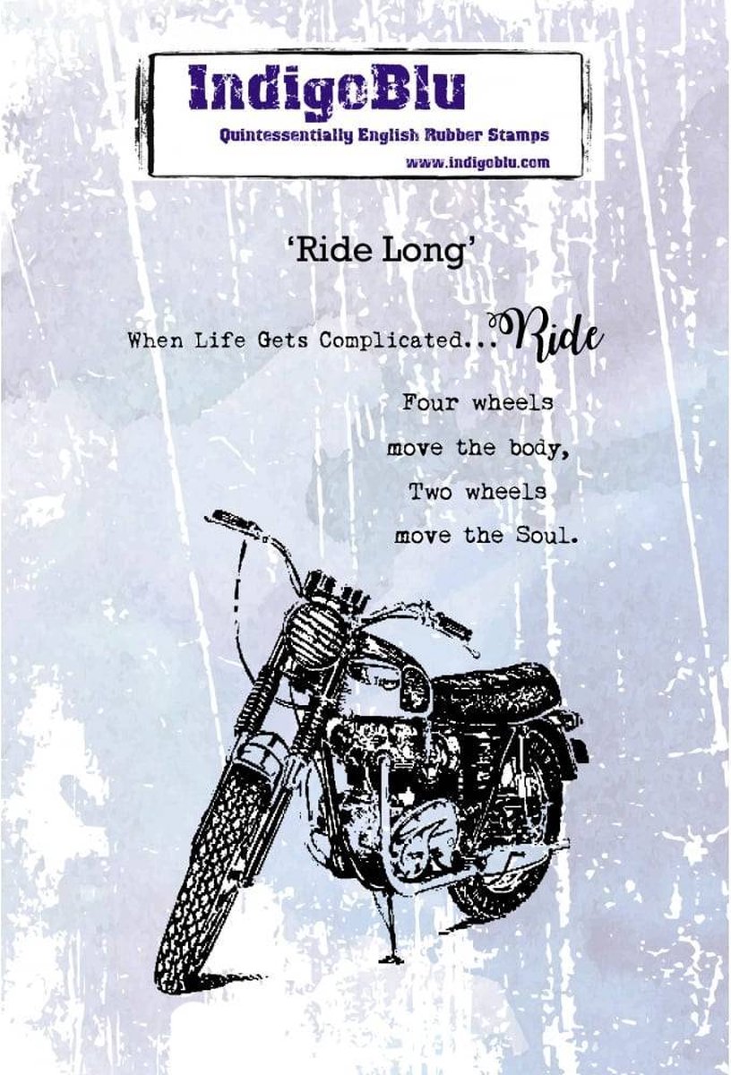 Ride Long A6 Rubber Stamp (IND0395)