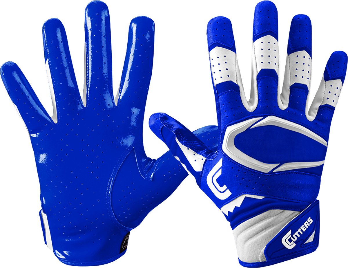 Cutters | American Football | S451 Receiver Handschoenen | Volwassenen | Blauw | Large