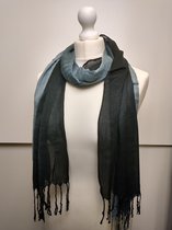 Pashmina 2-color dames sjaal zwart grijs
