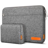 Laptophoes 13 14 Inch - DSGN BRAND® PRTCT134 - Grijs - Apple MacBook Air Pro Laptop Sleeve met Handtas - Waterdicht