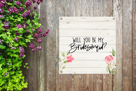 Serviette de jardin Mariée - Demoiselle d'honneur - Mariage - 100x100 cm