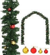 vidaXL Kerstslinger versierd met kerstballen 10 m