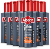 Alpecin Cafeïne Shampoo C1 6x 250ml | Voorkomt en Vermindert Haaruitval | Natuurlijke Haargroei Shampoo voor Mannen