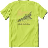 F-106 Vliegtuig T-Shirt | Unisex leger Kleding | Dames - Heren Straaljager shirt | Army F16 | Grappig bouwpakket Cadeau | - Groen - S