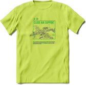 A-10 Warthog Vliegtuig T-Shirt | Unisex leger Kleding | Dames - Heren Straaljager shirt | Army F16 | Grappig bouwpakket Cadeau | - Groen - XXL