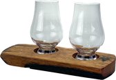 Glencairn en Darach Whiskyglashouder met 2 Glencairn whiskyglazen - De beste match uit Schotland